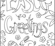 Coloriage Bienvenue Easter pour adultes