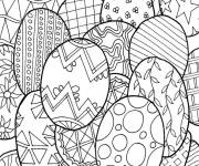 Coloriage et dessins gratuit Coloriages de P&acirc;ques difficiles pour adultes à imprimer