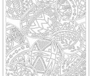 Coloriage D&eacute;coration en oeuf de P&acirc;ques pour adultes