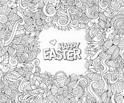 Coloriage Doddle Oeufs de P&acirc;ques pour adultes