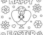 Coloriage Image de P&acirc;ques &agrave; colori