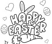 Coloriage Joyeuses P&acirc;ques scintillent
