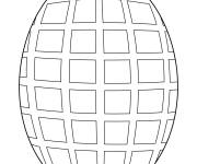 Coloriage et dessins gratuit Mosa&iuml;que en forme d'oeuf de P&acirc;ques à imprimer