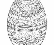Coloriage et dessins gratuit Oeuf de P&acirc;ques adulte CE1 à imprimer