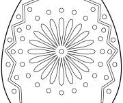 Coloriage Oeuf de P&acirc;ques avec Ornement magnifique