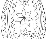 Coloriage Oeuf de P&acirc;ques orn&eacute;s pour adulte