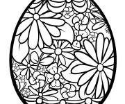 Coloriage Oeuf de P&acirc;ques pour adultes
