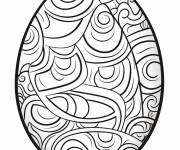 Coloriage et dessins gratuit Oeuf de P&acirc;ques vectoriel pour adulte à imprimer