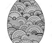 Coloriage et dessins gratuit Oeufs de P&acirc;ques d&eacute;cor&eacute; en arc-en-ciel pour adultes à imprimer