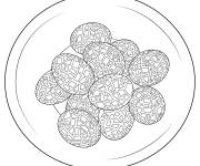 Coloriage Oeufs en mosa&iuml;que pour adulte
