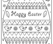 Coloriage P&acirc;ques adulte illustration magique