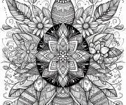 Coloriage Photo de mandala de P&acirc;ques adultes gratuitement