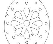Coloriage &oelig;uf de P&acirc;ques facile g&eacute;om&eacute;trique