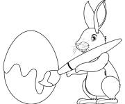 Coloriage C'est le temps de colorier l'oeuf de P&acirc;ques