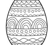 Coloriage et dessins gratuit D&eacute;coration facile d'oeuf de P&acirc;ques maternelle à imprimer