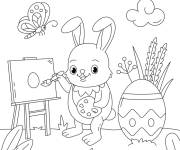 Coloriage Dessin des oeufs de P&acirc;ques en couleurs