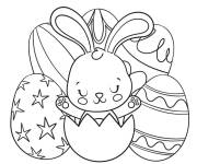 Coloriage Livre de coloriage de P&acirc;ques facile