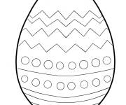 Coloriage Oeuf de P&acirc;ques facile pour les tous petits