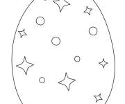 Coloriage Oeuf de P&acirc;ques lumineux Facile