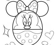 Coloriage Oeuf de Pâques Minnie Mouse