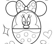 Coloriage Oeuf de P&acirc;ques Minnie Mouse