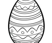 Coloriage et dessins gratuit Oeuf de P&acirc;ques simple imprimable  à imprimer