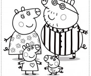 Coloriage et dessins gratuit Papa Et Maman Cochon à imprimer