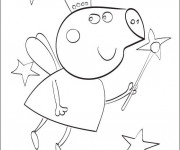 Coloriage Peppa Cochon Ange