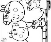 Coloriage Peppa Cochon en noir et blanc