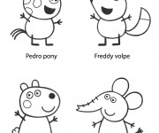 Coloriage Peppa Cochon et ses amis