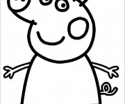 Coloriage et dessins gratuit Peppa Cochon simple à imprimer