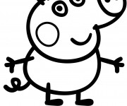 Coloriage Peppa Cochon vectoriel
