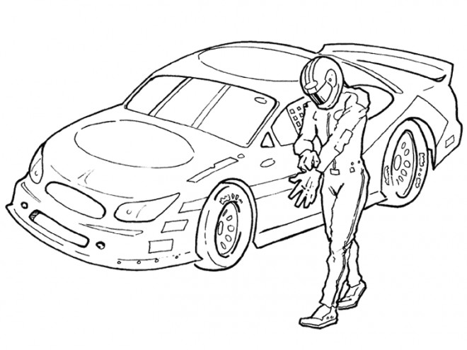 Dessin Voiture De Course à Imprimer Gratuit