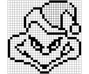 Coloriage et dessins gratuit Le Grinch Pixel art à imprimer