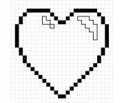 Coloriage et dessins gratuit Pixel art facile à imprimer