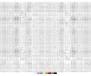 Coloriage et dessins gratuit Pixel art femme &agrave; colorier à imprimer