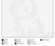 Coloriage Pixel art licorne