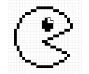 Coloriage et dessins gratuit Pixel art Pac-Man à imprimer