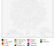 Coloriage Pixel art tournesol