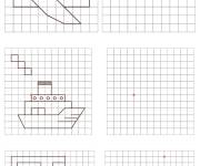 Coloriage Pixel dessin sur quadrillages