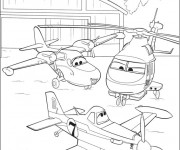 Coloriage L'équipe de Planes Dusty