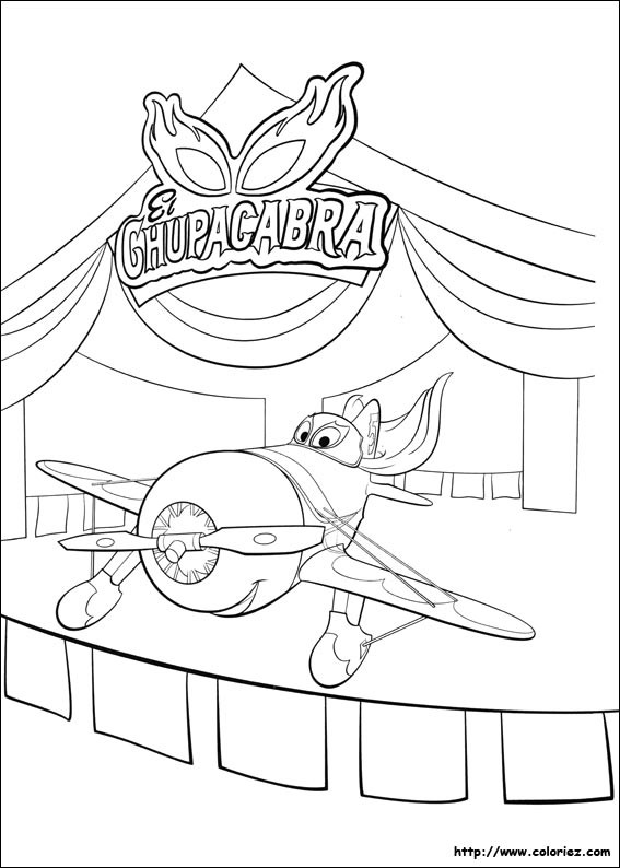 Coloriage et dessins gratuits Planes Dusty Chupacabra à imprimer