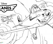 Coloriage Planes Dusty prend son envol