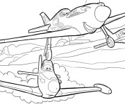 Coloriage et dessins gratuit Planes Dusty vecteur à imprimer
