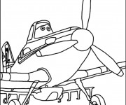 Coloriage Dusty Planes facile