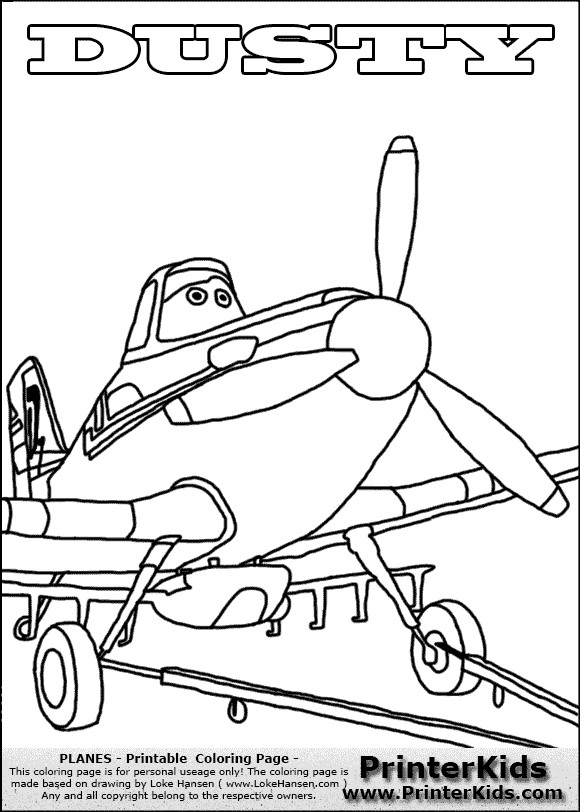 Coloriage et dessins gratuits Dusty Planes facile à imprimer