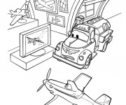 Coloriage Le Mus&eacute;e des Avions