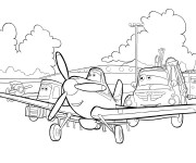 Coloriage et dessins gratuit Personnages de Planes Dusty  Pixar à imprimer