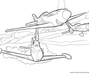 Coloriage Planes dans Le Ciel Pixar