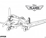 Coloriage Planes Skipper Pixar